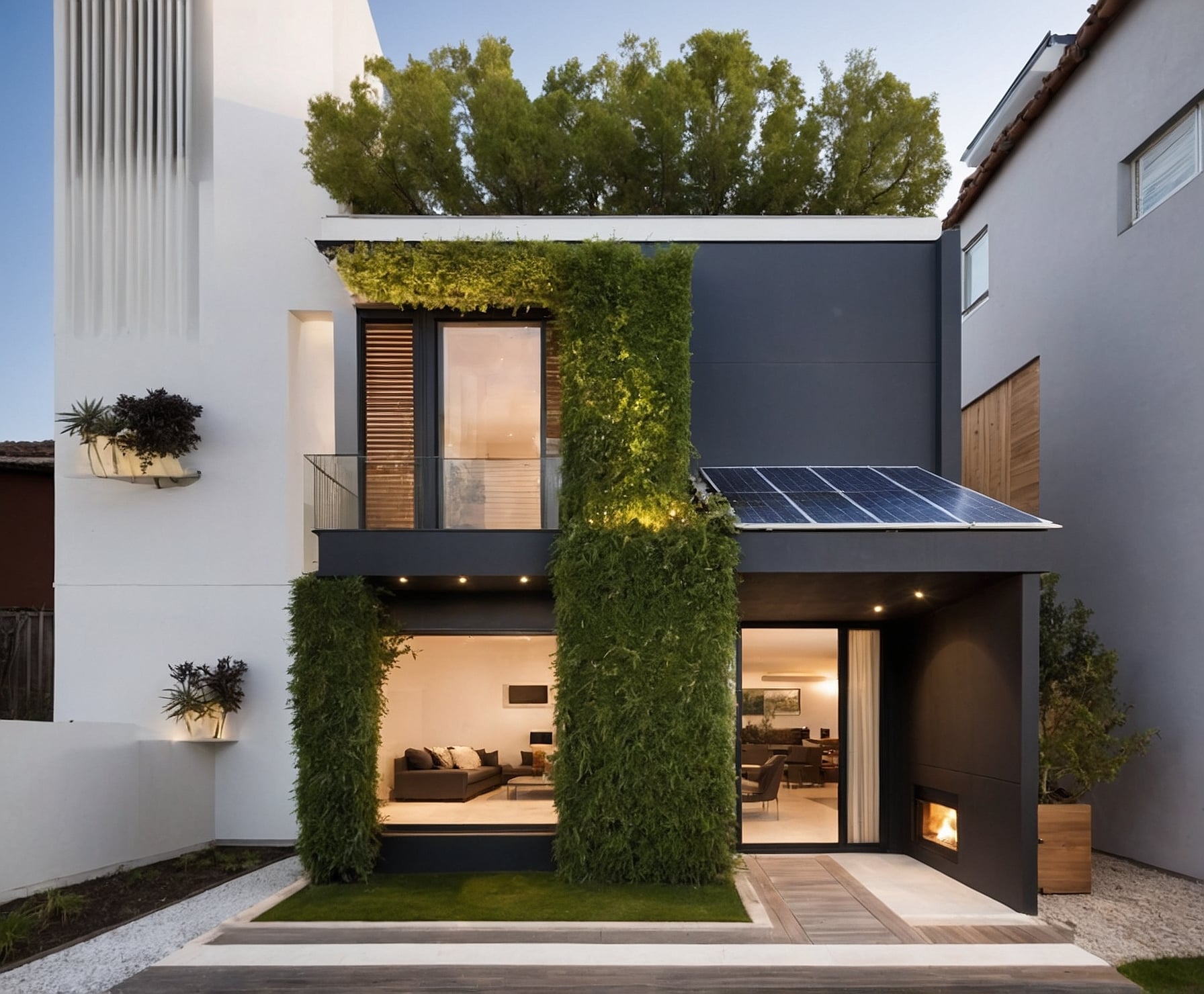 Hogar sostenible con energía de biomasa